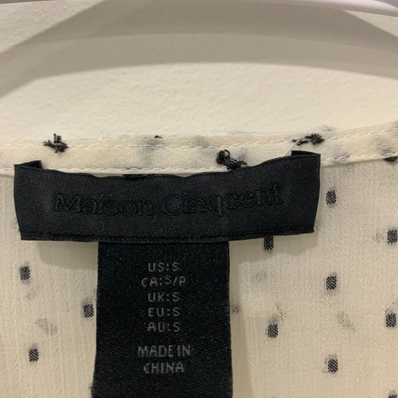 Maison Cinqcent Flared White Blouse - Picture 2 of 2